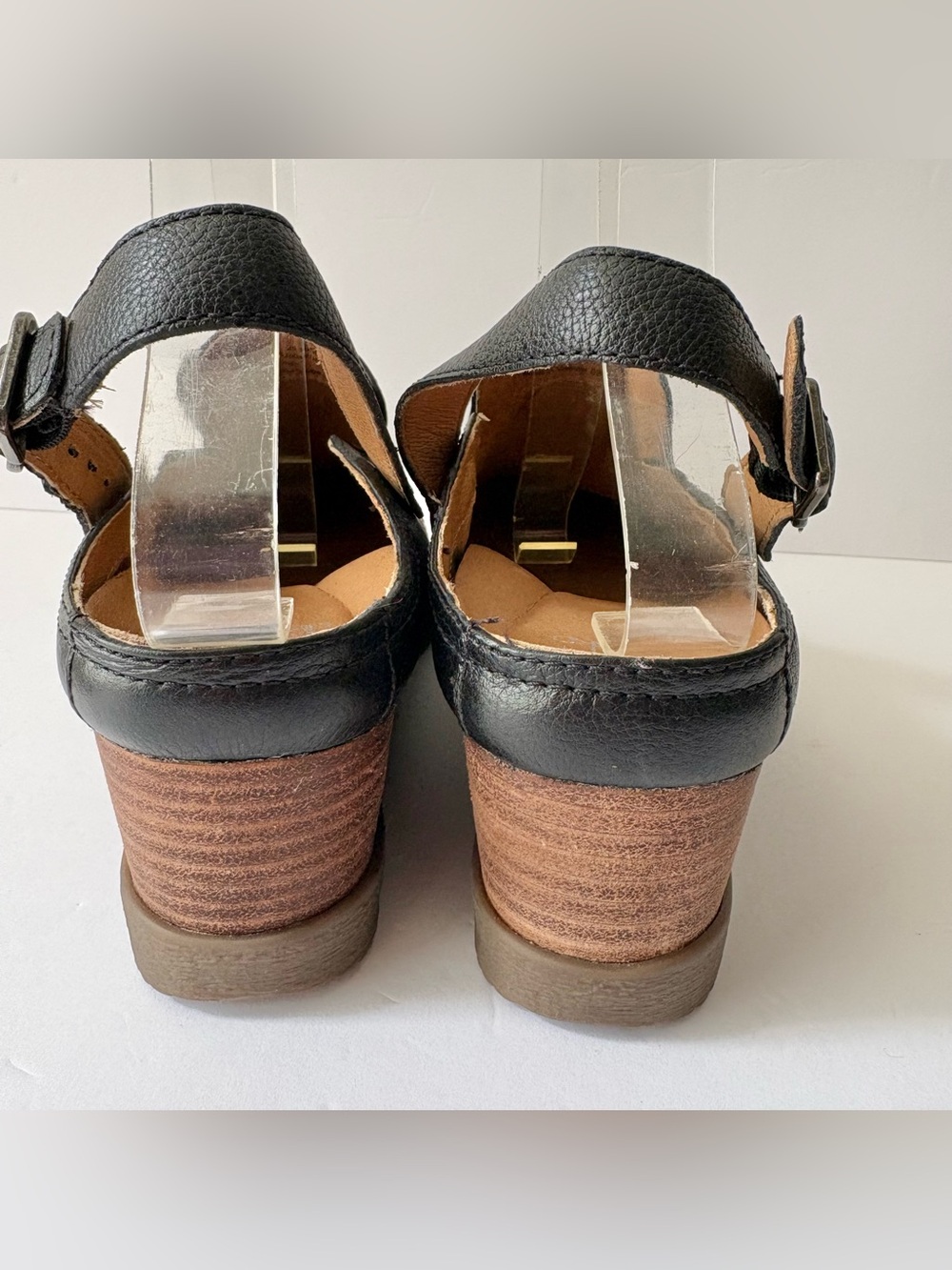 Dansko Sheridan Black Milled Leather Wedge Mule Shoes - Picture 6 of 9